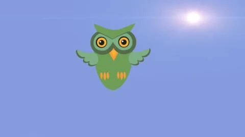 One bird flying Stock Illustration