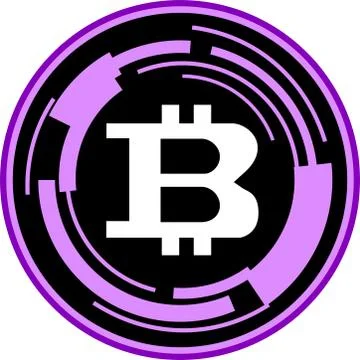 One bitcoin medal Stock Illustration