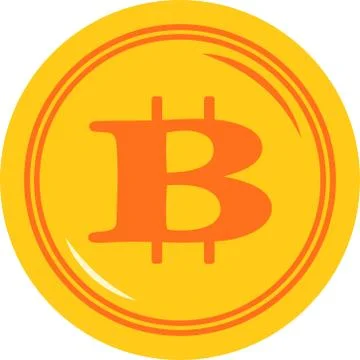 One bitcoin medal Stock Illustration