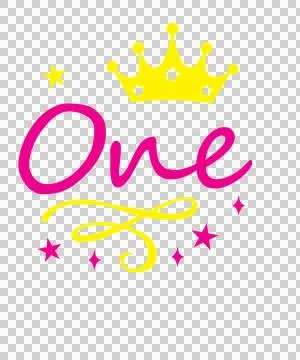 One Black And White Crown With Stars Cursive decorating イラスト素材