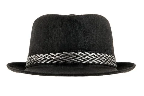 One black hat, full face Stock Photos