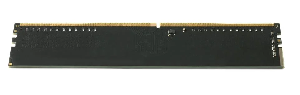 One black RAM module isolated on white Stock Photos