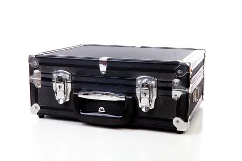 One black suitcase Stock-Fotos