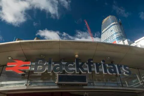 One Blackfriars seen under construction in August 2017 Stock Photos