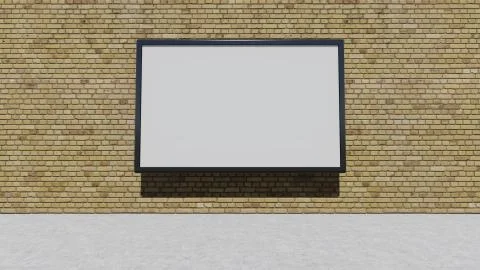 One blank billboard Stock Illustration