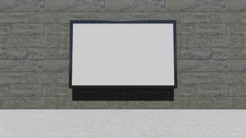 One blank billboard Illustrazione stock