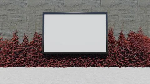One blank billboard Stock Illustration