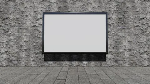 One blank billboard Stock Illustration