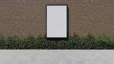 One blank billboard Stock Illustration