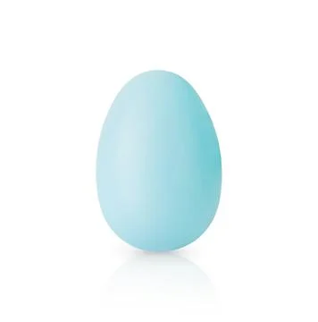 One blue Easter egg isolated on white background with clipping path, design e Stock Photos
