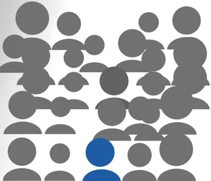 One blue Stock Illustration