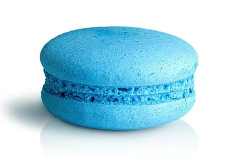 One blue macaroon front view Stock-Fotos