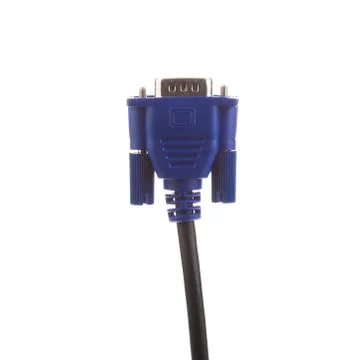 One blue vga cable Stock Photos
