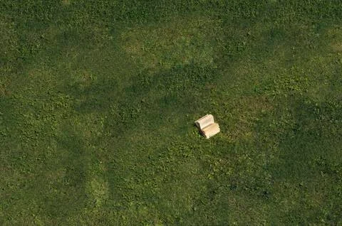 One book on the grass Stock Photos