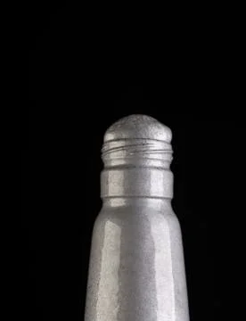 One bottle on black background studio shot 스톡 사진