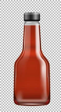 One bottle with red liquid inside Illustrazione stock