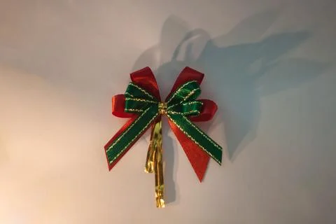 One bow Christmas with decor elements and items Christmas Stock Photos