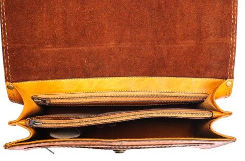 One briefcase leather Foto stock