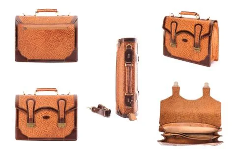 One briefcase leather Foto stock