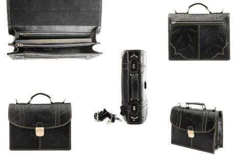 One briefcase leather Stock Photos