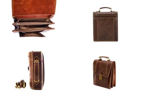 One briefcase leather Foto stock