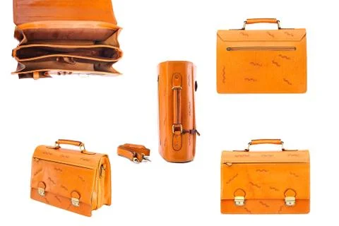 One briefcase leather Stock Photos