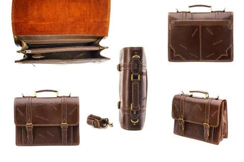 One briefcase leather Stock Photos