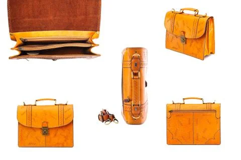 One briefcase leather Stock Photos