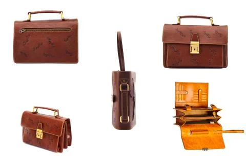 One briefcase leather Stock Photos