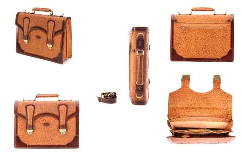 One briefcase leather Foto stock