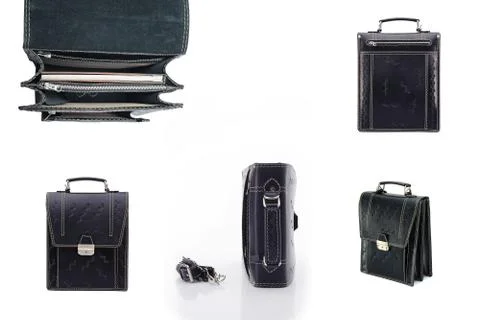 One briefcase leather Stock Photos