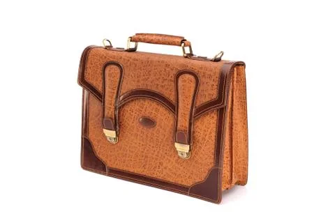 One briefcase leather Foto stock