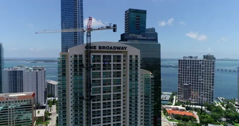 One Broadway on Biscayne Bay Stock Footage 157280217