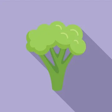 One brocoli icon flat vector. Vegetable cabbage Ilustración de archivo