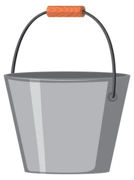 One bucket on white background Stock Illustration