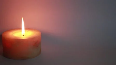 One burning candles in the dark 스톡 동영상 146042461