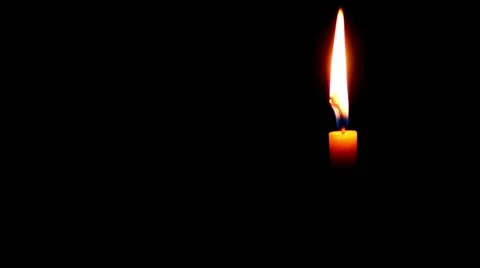 One Candle on a Dark Background Stock Footage 44890790