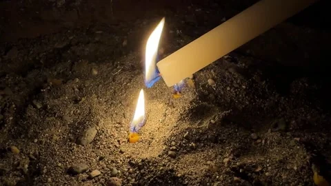 One candle ignites another Video stock 265397594