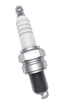 One car sparking plug (done in 3d, white isolated) Stock Illustration