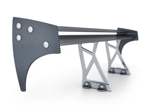 One car spoiler on white background. 3d illustration Stock-Illustration