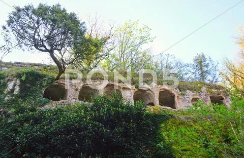 One of the cave settlement(crimea, ukraine) Stock Photos