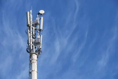 One cellular base station tower Stock Photos