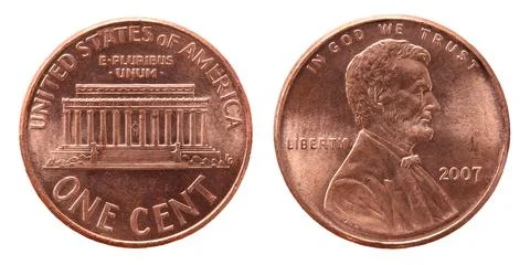 One cent coin Stock Photos