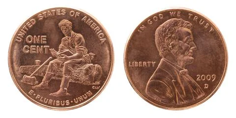 One cent coin Stock Photos
