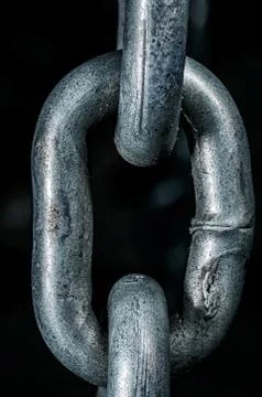 One chain link. Stock Photos