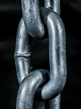 One chain link. Foto stock