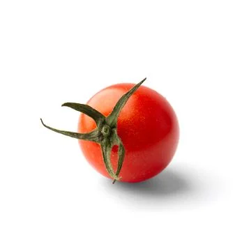 One cherry tomato isolated Stock Photos