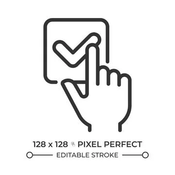 One choice pixel perfect line icon Stock Illustration