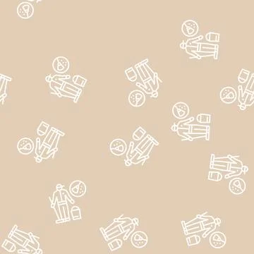 One-off cleaning line seamless pattern Stock Illustration