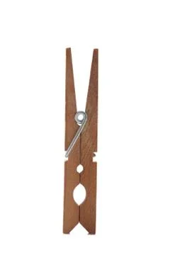 One clothes peg on white background Foto stock